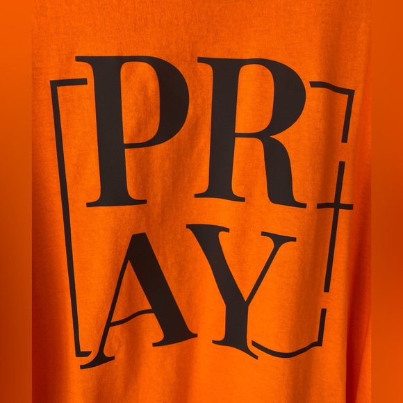 Dani Orange & Black Pray Short Sleeve Tee - Picture 3 of 6
